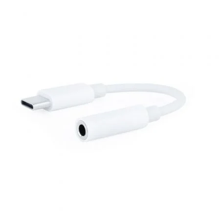 Nanocable Cable Adaptador de Audio USB-C Macho a Jack 3.5 Hembra, Blanco, 11 cm